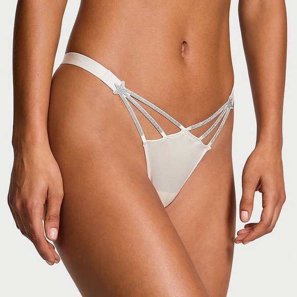 Victoria's Secret Small Delfin Grey Very Sexy Starstruck Shine Brazilian Panty - Picture 3 of 5